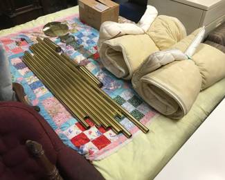 Parts for the grandfather clock and magnetic bed covers for health benefits.