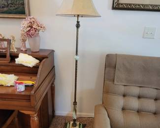 Jadite floor lamp
