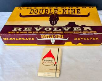 Empty Box For Double 9.22 Calibur Revolver  Zippo Lighter