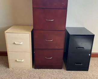 Three File Cabinets