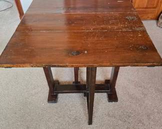 Vintage Hand Made Fold Down Dining Table