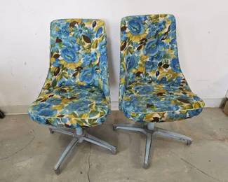 Two Vintage Swivel Chairs