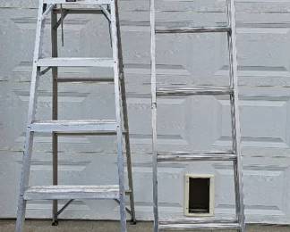 Aluminum Six Ft Step  16 Ft Extension Ladders