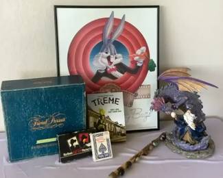Dragon Incense Burner, Bugs Bunny Poster with More