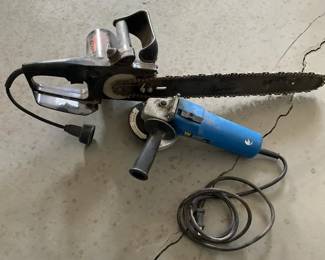 Electric Less Chain Saw  Angle Grinder