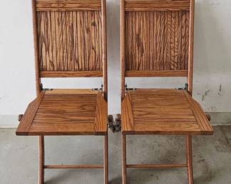 Hand Crafted Oak Folding Chairs by John Williams