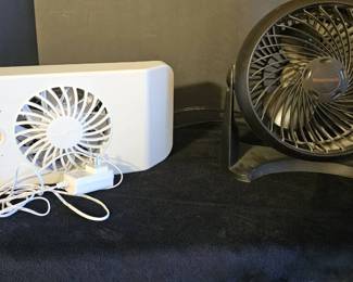 Two Small Electric Fans