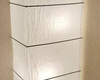 Tall White Paper Shade Floor Lamp