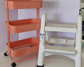 Rolling Cart  Step Stool