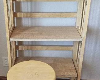 Wood Collapsible Shelf  Stool