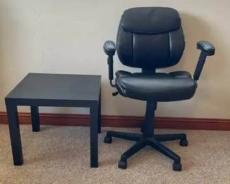 Office Chair with Small Side Table