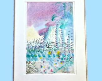  Roy Frederick Woelffer Fog Lifting in the Swamp 1987 Signed & Numbered Print Framed
