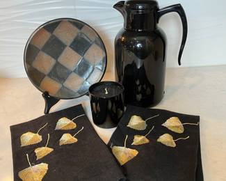 Lot #155 - Cameleon Vintage Black Thermos Coffee Carafe & More