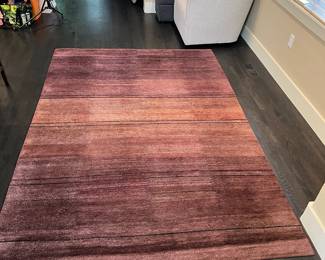 Hand-Knotted Afghan Gabbeh Area Rug Wool Gradient Striped Design 8x10 Feet