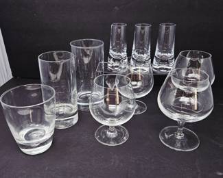 Mixed Barware Glass Set 8 Pc Snifters Shot Glasses Highball & Lowball Glasses