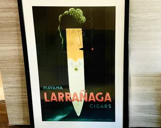 Havana Larranaga Cigars Vintage Advertising Poster -Art Deco Style -36x50 Inches
