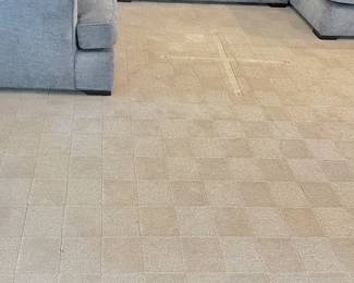 Large Stainmaster Checkered Pattern Carpets in Oatmeal Color- 12’x12’