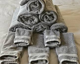 Wamsutta Bath Towel Set 8 Pc Gray Oversized Towels Hand Towels Washcloths