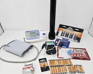  Maglite Flashlight Omron Blood Pressure Monitor Moisture Meter Batteries Lot