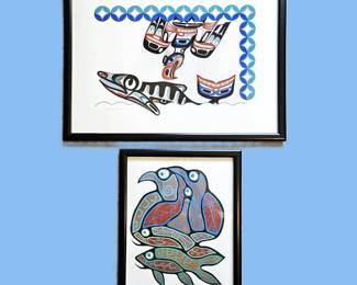 Patrick Amos Thunderbird & Whale Limited Edition Print 60/125 Pacific Editions + Framed Print (2)