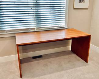 Mid Century Modern Wood Desk - 65” long in Minimalist Scandinavian Style