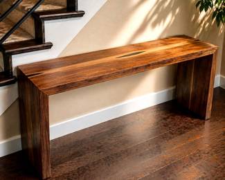  Nika Waterfall Console Table- Walnut Sofa Table by Arhaus 15" x 63"