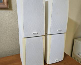  Set of 4 Boston Acoustics CR65 Speakers White Bookshelf Wall Mount 8 Ohm