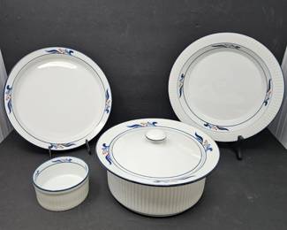 Dansk Bistro Maribo Covered Casserole 9.5” Serving Bowl 10” Pie Plate 9” Ramekin 4” Japan