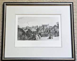 Antique 1872 Engraved Print Reservoir Walk D Appleton & Co A.G. Warren