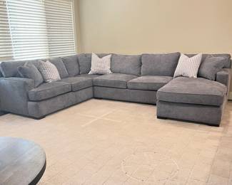 Arhaus Dune Sectional Sofa- Left Side Corner and Chaise lounge in “Virtual Steel” Gray