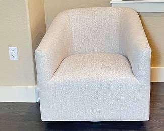  Arhaus Upholstered ‘Ellison’ 360-degree Swivel Chair