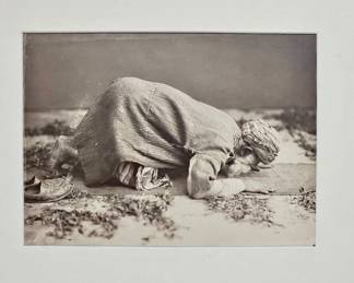 Photograph "Arab at Prayer" - The image is attributed to Felix Bonfils, a French photographer 19th Century