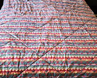 Full / Queen Southwestern Reversible Comforter Lodge Cabin Bedding Geometric Print