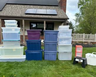 Garage Plastic Storage Totes