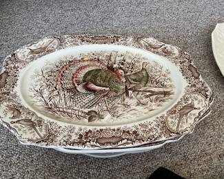 Native American Wild Turkeys Windsor Ware Johnson Brothers 