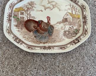Johnson Brothers Barn Yard King 1st Turkey platter pattern 