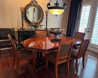 Mahogany Dining Table with 6 Chairs