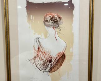 Guilherme De Faria (Brazilian), "Etude de Femme", Pencil Signed.