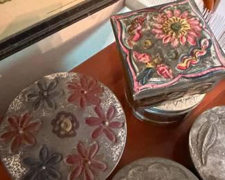 Mexican tin Trinket Boxes