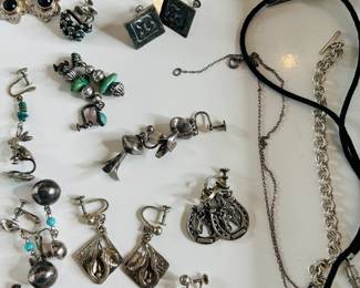 Sterling Silver Earrings/Pins/Necklaces