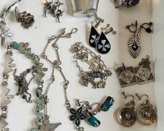 Sterling Silver Earrings/Pins/Necklaces