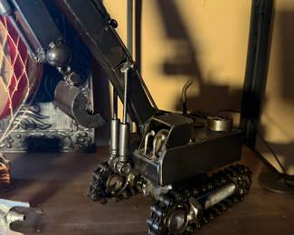 Metal toy tractor