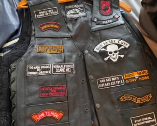 Leather men’s vest