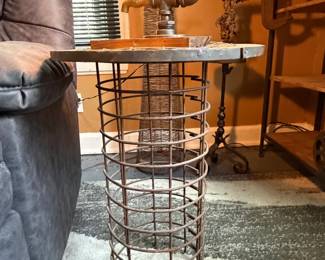 Industrial side table