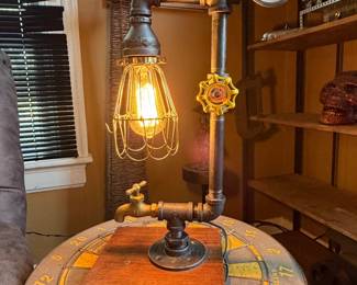 Upcycled table lamp 