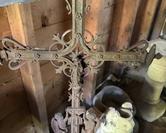 Intricate metal crucifix