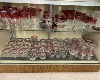 Kings Crown Ruby and Whitehall glassware