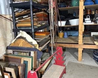 Frames enamelware vintage red rack rack