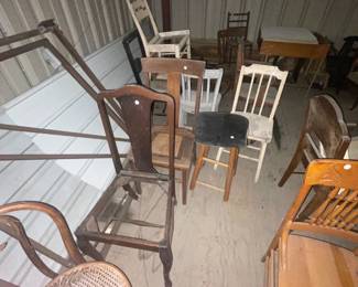 Chairs and small tables