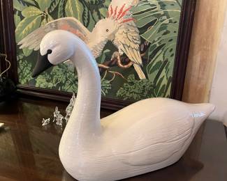 Ceramic swan